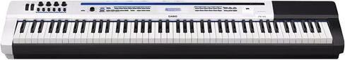 مجموعة البيانو الرقمية Casio Privia Pro PX-5S المكونة من 88 مفتاحًا مع حامل ومقعد وغطاء ودواسة مستدامة وسماعات رأس وكتاب بيانو ودروس عبر الإنترنت وقماش تلميع in Saudi Arabia