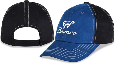 Adult Bronco by Ford Blue Front and Black Back Embroidered Baseball hat/Cap with Adjustable Closure in Saudi Arabia