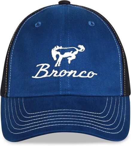 Adult Bronco by Ford Blue Front and Black Back Embroidered Baseball hat/Cap with Adjustable Closure in Saudi Arabia