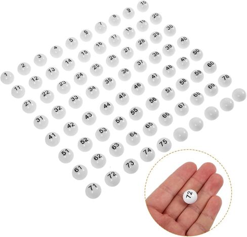 ibasenice 75pcs Plastic Lottery Balls for Party Games Numbered Raffle Balls and Portable for Bingo and Entertainment Activities in Saudi Arabia