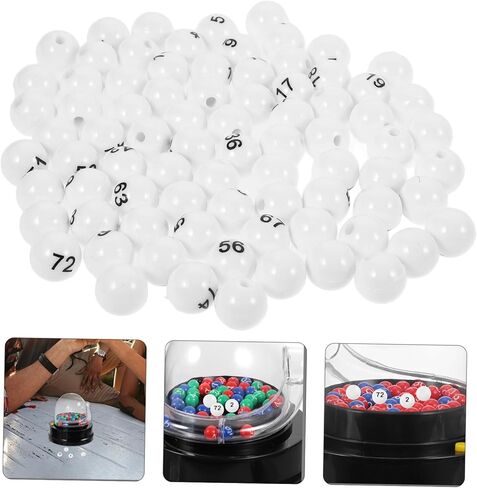 ibasenice 75pcs Plastic Lottery Balls for Party Games Numbered Raffle Balls and Portable for Bingo and Entertainment Activities in Saudi Arabia