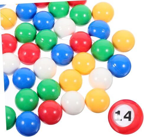 HANABASS 50pcs Portable Raffle Number Balls for Lottery Games Fun Picking Balls for Parties and Events Plastic Lottery Numbered Design in Kuwait