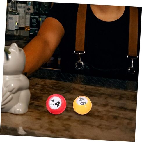 HANABASS 50pcs Portable Raffle Number Balls for Lottery Games Fun Picking Balls for Parties and Events Plastic Lottery Numbered Design in Kuwait