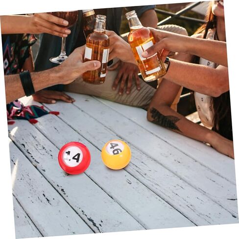 HANABASS 50pcs Portable Raffle Number Balls for Lottery Games Fun Picking Balls for Parties and Events Plastic Lottery Numbered Design in Kuwait