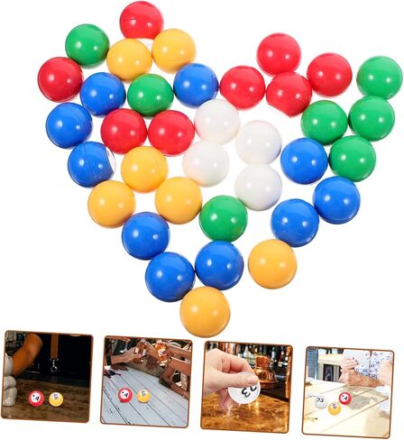 HANABASS 50pcs Portable Raffle Number Balls for Lottery Games Fun Picking Balls for Parties and Events Plastic Lottery Numbered Design in Kuwait