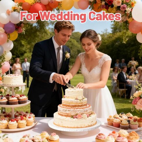 14 Inch Round Cake Drums - 4 Pack 14inch Cake Boards, 1/2 Inch Sturdy Cake Base Board with Corrugated Edges for Birthday Wedding Party Baking Display in Kuwait