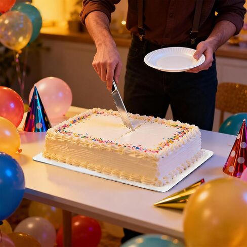 18 Pcs 13.75 x 9.75 Cake Board Rectangle, White Cake Boards Sturdy Cake Cardboard for Rectangle Cream Cake, Cupcakes, Pizza, Dessert, Wedding & Birthday Party in Kuwait