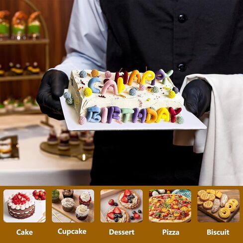 18 Pcs 13.75 x 9.75 Cake Board Rectangle, White Cake Boards Sturdy Cake Cardboard for Rectangle Cream Cake, Cupcakes, Pizza, Dessert, Wedding & Birthday Party in Kuwait
