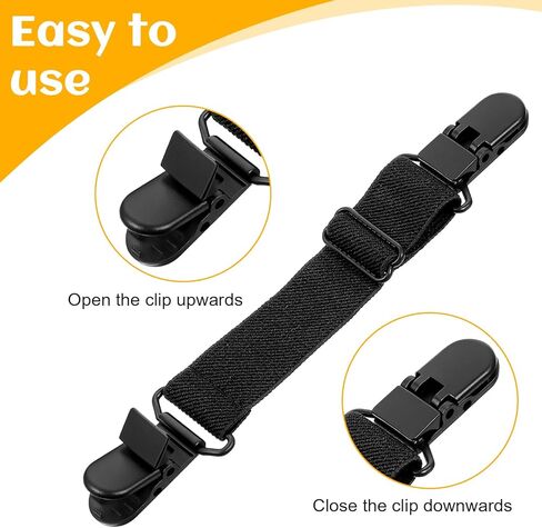 4 Pcs Adjustable Boot Straps for Cowboy Boots Stirrup Pants Clips Pant Leg Clips for Women Men Motorcycle Biker Outdoor Use in Saudi Arabia