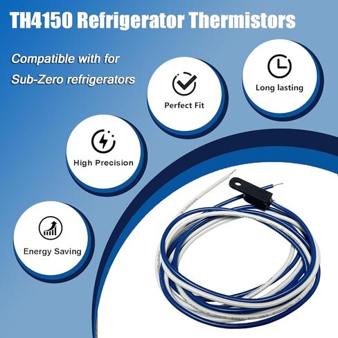 4204150 ثلاجة الثرمستور، TH4150 استبدال مستشعر درجة حرارة الثلاجة للفريزر تحت الصفر 4204150S، 3014350 (عبوتان) in Kuwait