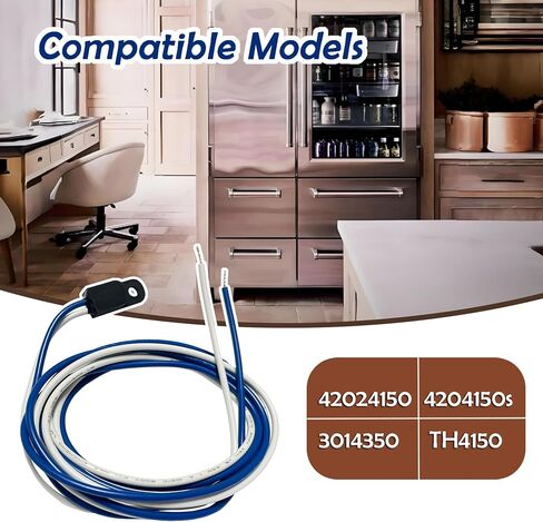 4204150 ثلاجة الثرمستور، TH4150 استبدال مستشعر درجة حرارة الثلاجة للفريزر تحت الصفر 4204150S، 3014350 (عبوتان) in Kuwait