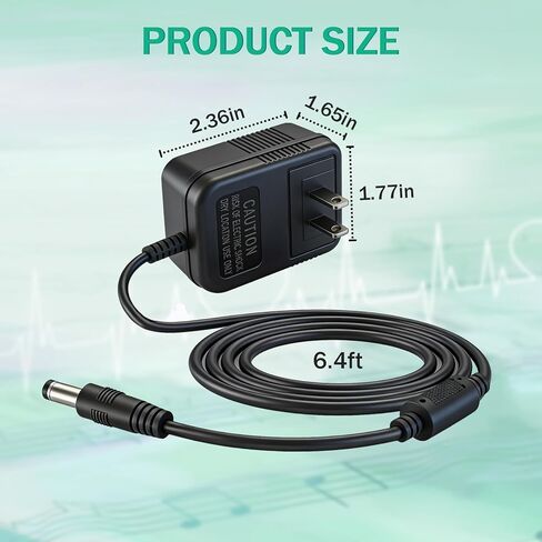 محول طاقة 12 فولت 700 مللي أمبير للوحات مفاتيح Yamaha - متوافق مع PA-3B، PA-3C، PA-3BU والقيثارات الصامتة SLG200N/SLG200S - شاحن بديل AC/DC طويل للغاية 9.8 قدم (3M) in Kuwait