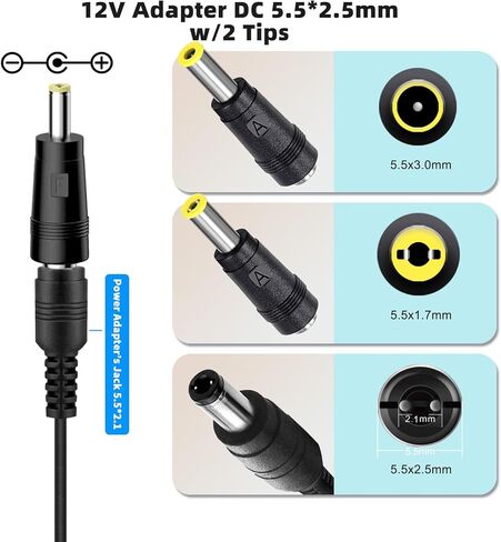 12V AC/DC Casio Charger Power Adapter Compatible for Casio Digital Piano Keyboard AD-A12150LW, AD-A1215LW, Casio Keyboard PX-130 PX-150 PX-330 PX-3S PX-5S CTK-6000 CTK-6300 CTK-7200 Power Supply Cord in Saudi Arabia