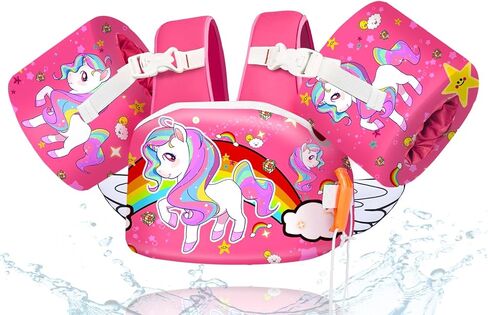 Toddler Floaties, Kids Swim Vest for 22-66 Lbs, Arm Floaties with Adjustable Straps Swim Floats & Arm Band Suitable for Water Sports Pool Swimming Safety for Infant 2,3,4,5,6,7 Years in Saudi Arabia