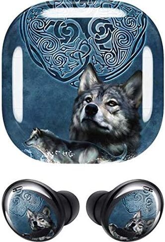 Skinit Decal Audio Skin Compatible with Samsung Galaxy Buds Pro - Tate and Co. Celtic Wolf Design in Saudi Arabia
