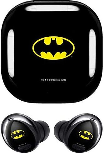غلاف صوتي من Skinit متوافق مع Samsung Galaxy Buds Pro - تصميم شعار Warner Bros Batman الرسمي المرخص رسميًا in Kuwait