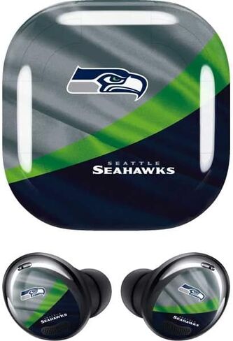 Skinit Decal Audio Skin Compatible with Samsung Galaxy Buds Pro - Officially Licensed NFL Seattle Seahawks Design in Saudi Arabia