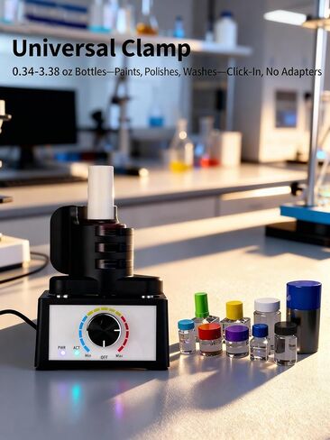 Paint Vortex Mixer, Mini Vortex Mixer Shaker& Model Paint Shaker for Hobbyists, 2400 RPM 3-Speed, 0.34-3.38 oz Adjustable Clamp, Hands-Free Vortex Shaker for Nail Polish, Acrylic Paints & Lab Liquids in Kuwait