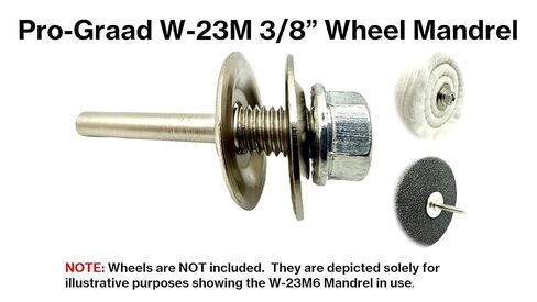 W-23M6 3/8 مغزل تثبيت أربور، مغزل عجلة محول أربور الحفر، للتلميع والتلميع والطحن والعجلات الموحدة، يناسب فتحة 3/8 بوصة - عرض يصل إلى 0.38 بوصة، ويتميز بساق 6 مم 0.23 بوصة (عبوة واحدة) in Saudi Arabia
