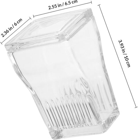 GARVALON Glass Staining Container for Microscope Slides, 9-slide High Transparency Glass Staining Jar with Rack, Laboratory and Medical Use Microscope Slide Storage Tank in Kuwait