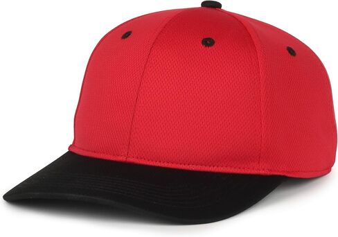 Outdoor Cap Kids Baseball Hat – Low Profile Structured Performance Cap, Adjustable Hook-and-Loop, Youth One Size, Red/Black in Saudi Arabia