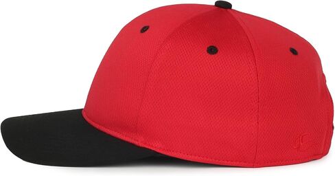 Outdoor Cap Kids Baseball Hat – Low Profile Structured Performance Cap, Adjustable Hook-and-Loop, Youth One Size, Red/Black in Saudi Arabia