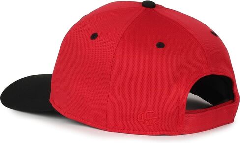 Outdoor Cap Kids Baseball Hat – Low Profile Structured Performance Cap, Adjustable Hook-and-Loop, Youth One Size, Red/Black in Saudi Arabia