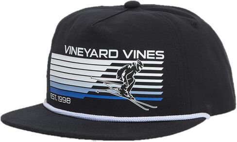 Vineyard Vines Boys' Ski Graphic 5-Panel Hat, Jet Black in Kuwait