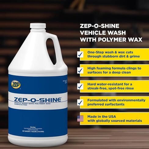 Zep-O-Shine Car Wash Concentrate - 1 Gallon (Case of 4) 38224 in Saudi Arabia