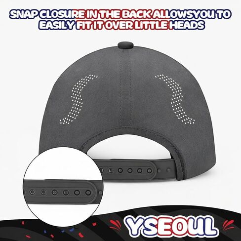 Kids Youth American Flag Trucker Hat - Mesh Back Waterproof Quick Dry Snapback Hats with Reflective Trim (Ages 5-15) in Kuwait