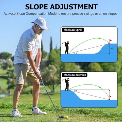 1200 Yards Golf Rangefinder with Slope, 7X Magnification, Flag Pole Locking Vibration, Rechargeable Battery with Magnet Stripe,Ideal Golf Accessories for Golfers & Hunting in Kuwait