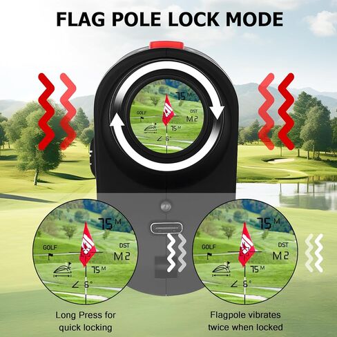 1200 Yards Golf Rangefinder with Slope, 7X Magnification, Flag Pole Locking Vibration, Rechargeable Battery with Magnet Stripe,Ideal Golf Accessories for Golfers & Hunting in Kuwait
