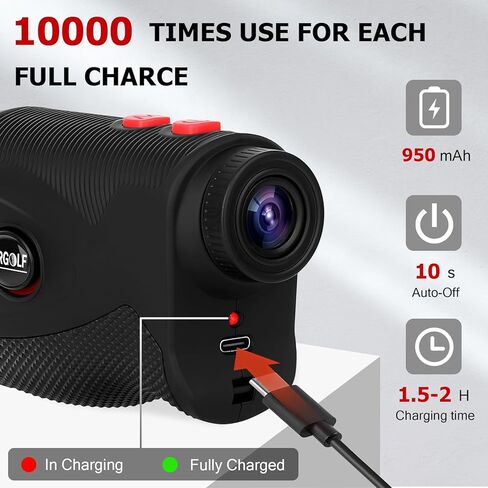 1200 Yards Golf Rangefinder with Slope, 7X Magnification, Flag Pole Locking Vibration, Rechargeable Battery with Magnet Stripe,Ideal Golf Accessories for Golfers & Hunting in Kuwait