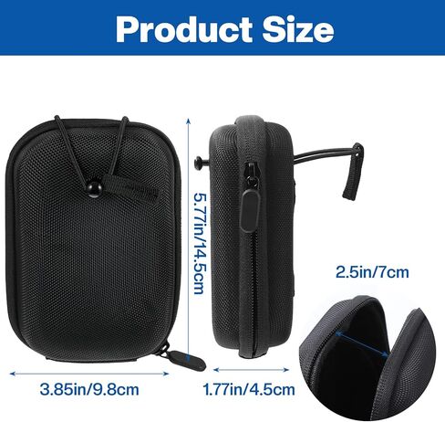 Xindojuz 1 Pack Golf Range Finder Case، هارد جولف Rangefinder هارد شل حافظة عالمية Range Finder حقيبة حمل لمعظم Rangefinders، صدمات مضادة للخدش Rangefinder الحقيبة (أسود) in Kuwait