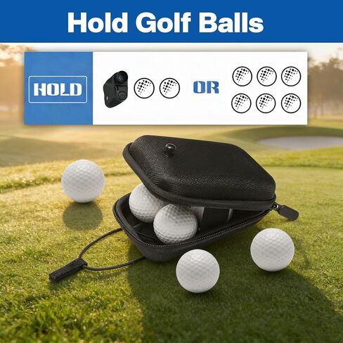 Xindojuz 1 Pack Golf Range Finder Case، هارد جولف Rangefinder هارد شل حافظة عالمية Range Finder حقيبة حمل لمعظم Rangefinders، صدمات مضادة للخدش Rangefinder الحقيبة (أسود) in Kuwait
