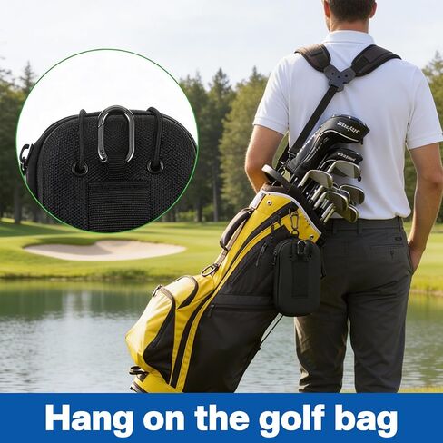 Xindojuz 1 Pack Golf Range Finder Case، هارد جولف Rangefinder هارد شل حافظة عالمية Range Finder حقيبة حمل لمعظم Rangefinders، صدمات مضادة للخدش Rangefinder الحقيبة (أسود) in Kuwait