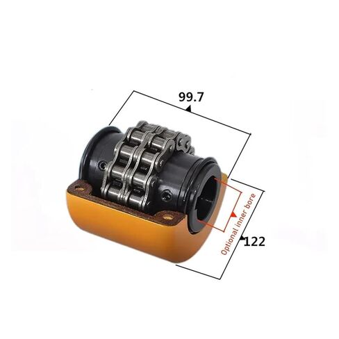 1 قطعة KC5018 الأسطوانة سلسلة اقتران ثقب 18-45 مللي متر والعتاد ترس أسود مع الإسكان (KC5018 حفرة 41-41) in Kuwait