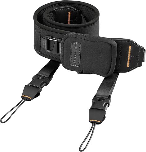 K&F Concept Camera Neck Strap for Photographers, Soft Neoprene Adjustable Shoulder Belt with Zipped Pockets Compatible with Sony Canon Nikon Fuji DSLR SLR Mirrorless Camera in Saudi Arabia