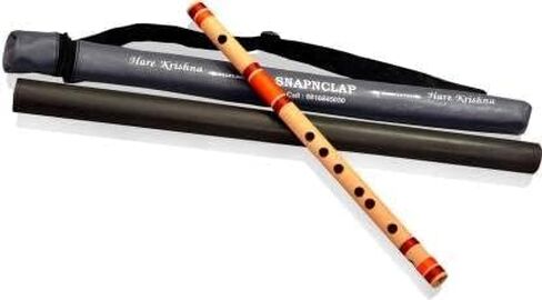 SNAPNCLAP Bamboo Flute, C-Natural 7 Hole Bansuri, 20 Inch (50 cm), Handcrafted Indian Musical Flute with Carry Bag for Beginners & Professionals in Saudi Arabia