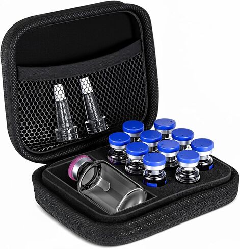 علبة ببتيد 10 × 3 مل + BAC وحافظة تحمل قوارير ماء BAC Peptide GLP1، تخزين قارورة 3 مل، سفر في الثلاجة، مع جيب شبكي (عادي) in Kuwait