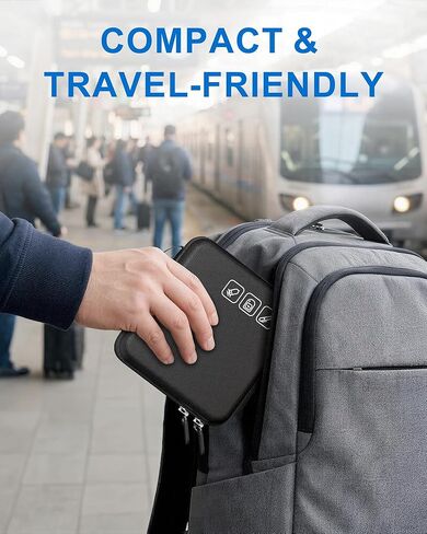 ProCase Diabetes Travel Case, Portable Diabetic Blood Sugar Test Kit Organizer, Protective Carrying Bag for Glucose Monitor, Test Strips, Lancets, Lancing Device & Alcohol Wipes with Small Boxes-Black in Kuwait