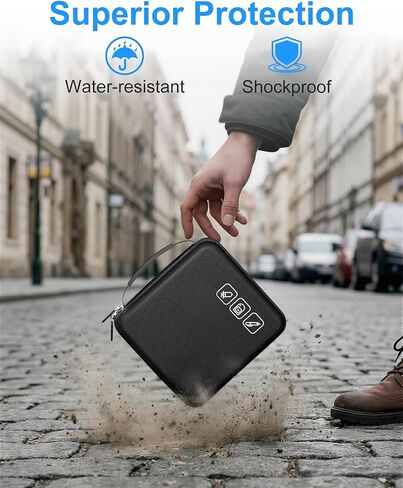 ProCase Diabetes Travel Case, Portable Diabetic Blood Sugar Test Kit Organizer, Protective Carrying Bag for Glucose Monitor, Test Strips, Lancets, Lancing Device & Alcohol Wipes with Small Boxes-Black in Kuwait