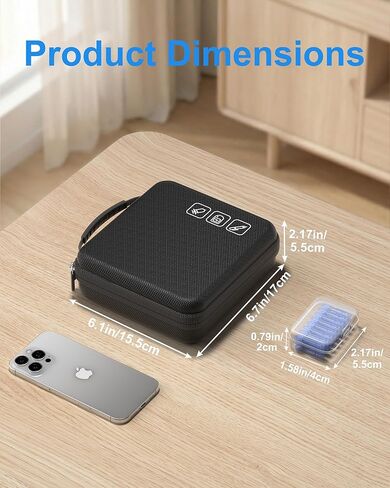 ProCase Diabetes Travel Case, Portable Diabetic Blood Sugar Test Kit Organizer, Protective Carrying Bag for Glucose Monitor, Test Strips, Lancets, Lancing Device & Alcohol Wipes with Small Boxes-Black in Kuwait