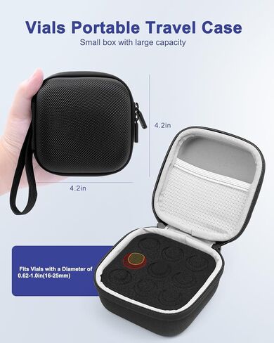 كريبثوس 9 فتحات حافظة حماية لقارورة الأنسولين، حقيبة تنظيم قارورة الأنسولين لمرضى السكر القياسية 1 مل 3 مل 5 مل و10 مل، حقيبة حمل الأنسولين، حامل تخزين الثلاجة، بدون حزمة ثلج in Kuwait