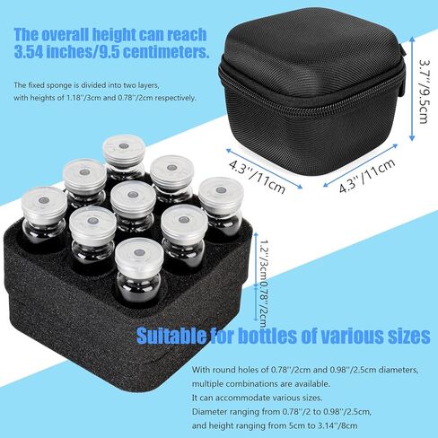 حقيبة سفر مبرد الأنسولين تحتوي على 9 قوارير، حافظة قارورة ببتيد الأنسولين للثلاجة، حقيبة حمل الأنسولين، حامل تخزين حامل الثلاجة، تناسب قوارير U-100 القياسية سعة 10 مل in Kuwait