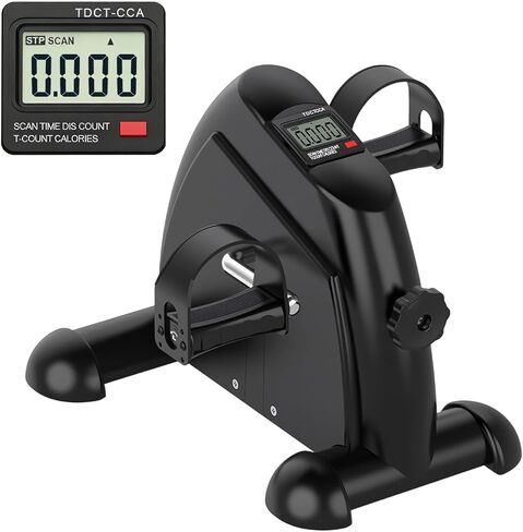 Mini Exercise Bike: Portable Under Desk Bike Pedal Exerciser Foot Cycle Arm & Leg Pedal Exerciser with LCD Screen Displays & Adjustable Resistance for Home/Office in Saudi Arabia