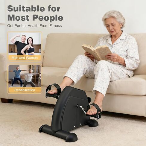 Mini Exercise Bike: Portable Under Desk Bike Pedal Exerciser Foot Cycle Arm & Leg Pedal Exerciser with LCD Screen Displays & Adjustable Resistance for Home/Office in Saudi Arabia