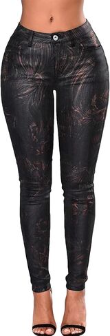 السراويل الجلدية للنساء عالي الخصر طماق حراري سميكة سميكة in Kuwait