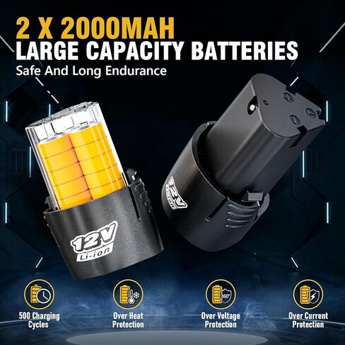 3/8 "12 فولت مفتاح ريشت مسلسل ، و 60 قدم رطل من طاقة الموسعة ، وبطاريتين rochet lectrich مع سرعة متغيرة ، 6 مآخذ ، مصباح LED ، 1/4" محول in Kuwait