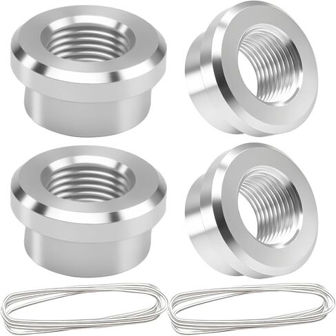 4 Pcs Aluminum 3/8" NPT Female Weld-On Bung Fittings with 2 Aluminium Welding Wires, 3/8" NPT Weldable Fuel Tank Fittings Welded Joints for Tanks Drums Pipelines in Saudi Arabia